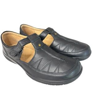 Hotter Comfort Concept Womens Sz 8 Black Leather Mary Jane Shoes Made in England